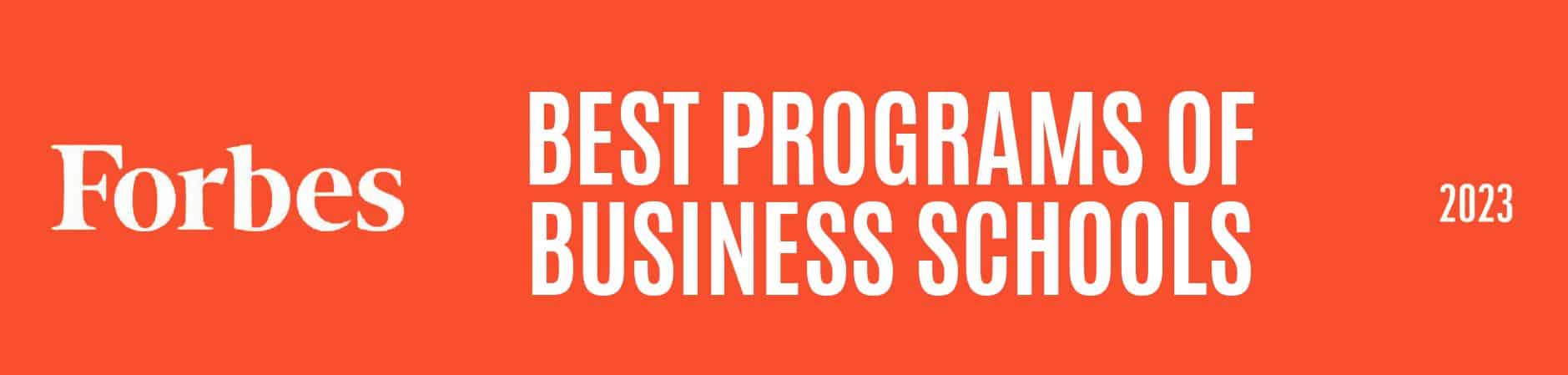 BEST PROGRAMS OF BUSINESS SCHOOLS