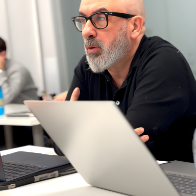 Prof. Albert Pallares guides the students on their PBL cases_Nero AI_Photo_Face