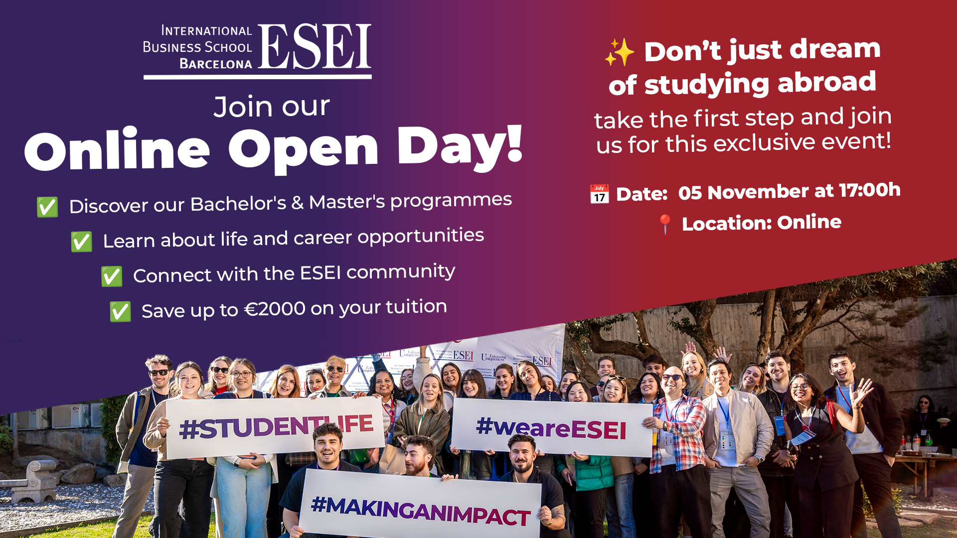 Open Day o5 Nov